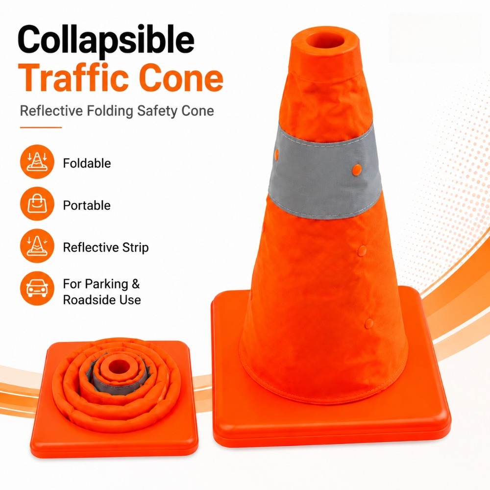 Road Traffic Cone - 접이식 반사 교통 콘, 비상 도로
