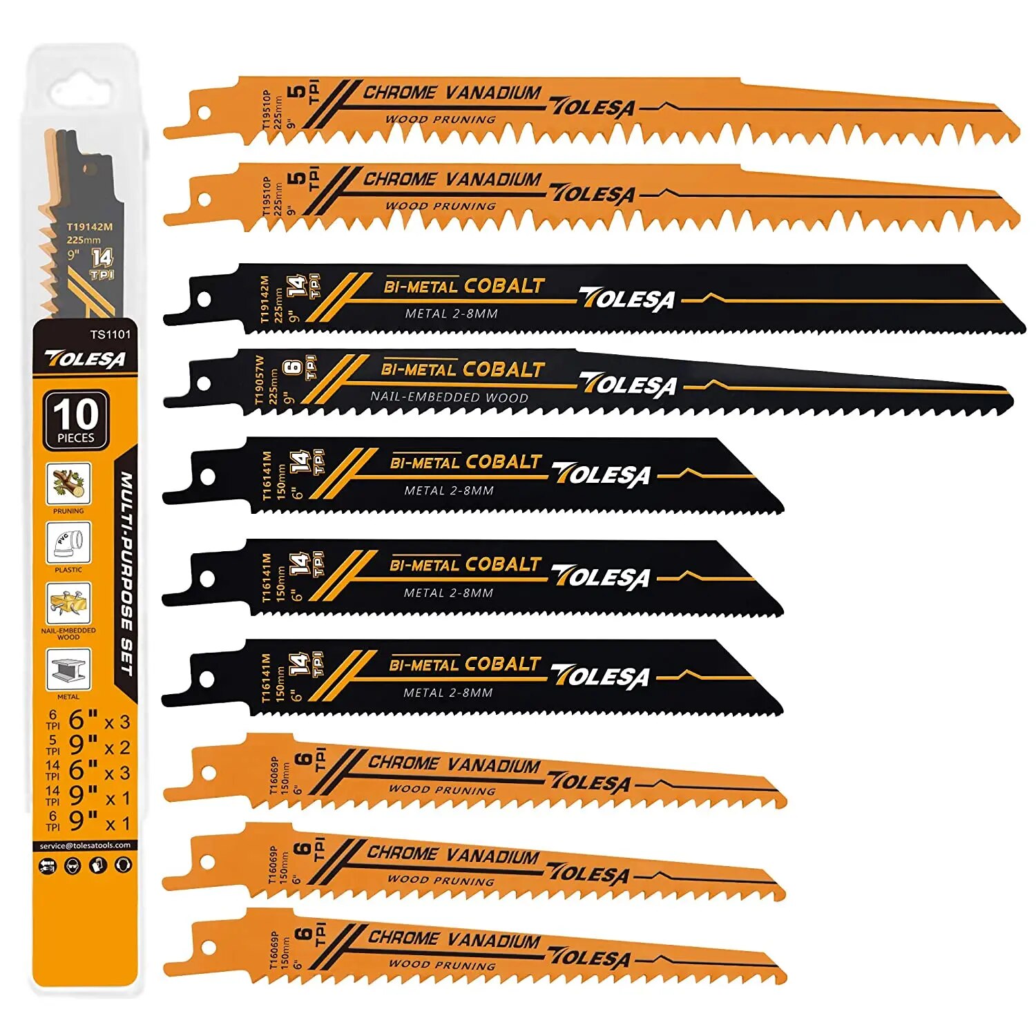 Heavy Equipment Blade - TOLESA 10PCS 목재 가지 치기 용