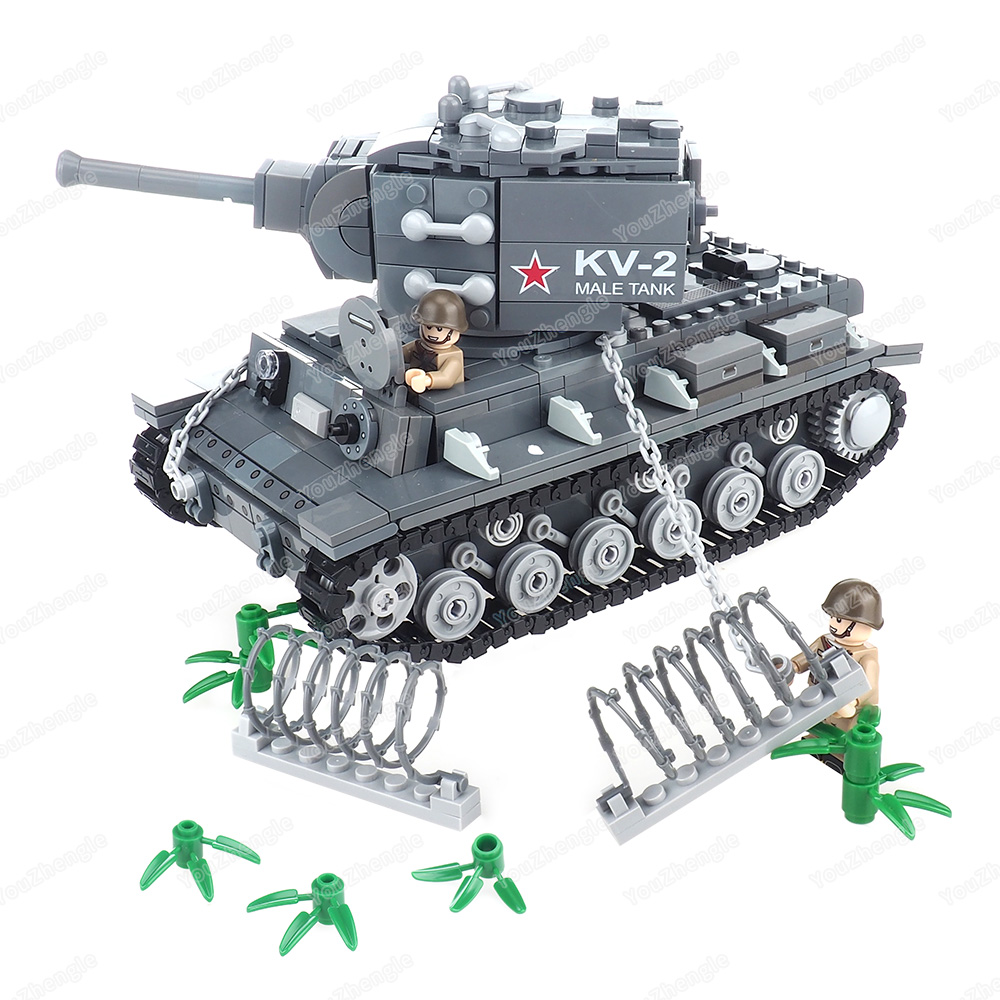 2차 세계대전 KV-2 중전차 빌딩 블록 조립 MOC  - Heavy Equipment Armor 리뷰 및 가격