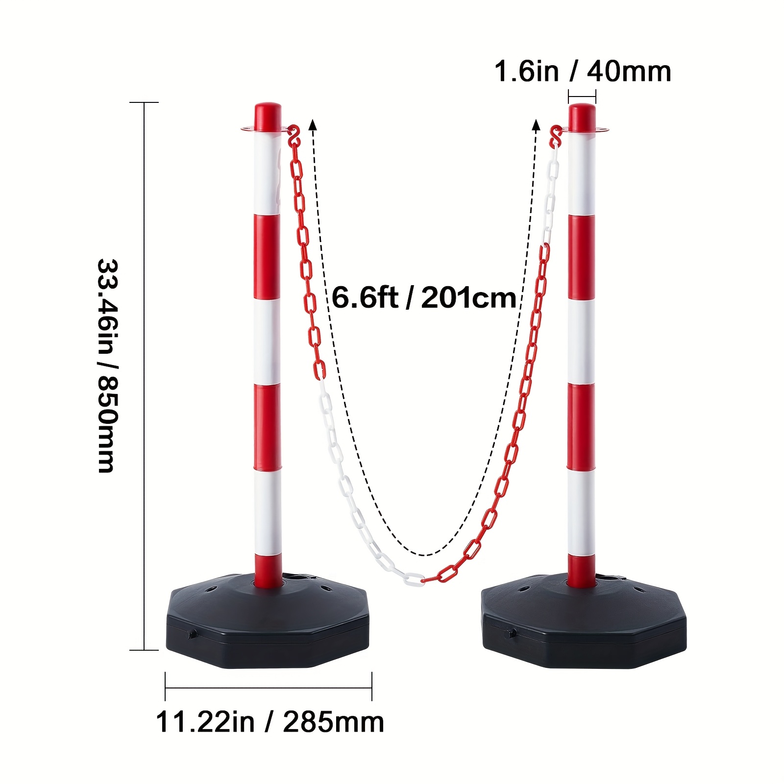 교통 표시용 경고 콘 6개, 빨간색 및 흰색 안전 차단 - Road Traffic Cone 리뷰 및 가격